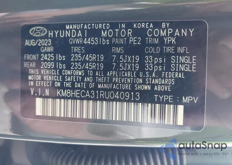 2024 Hyundai Kona Limited from USA, damaged, VIN KM8HECA31RU040913